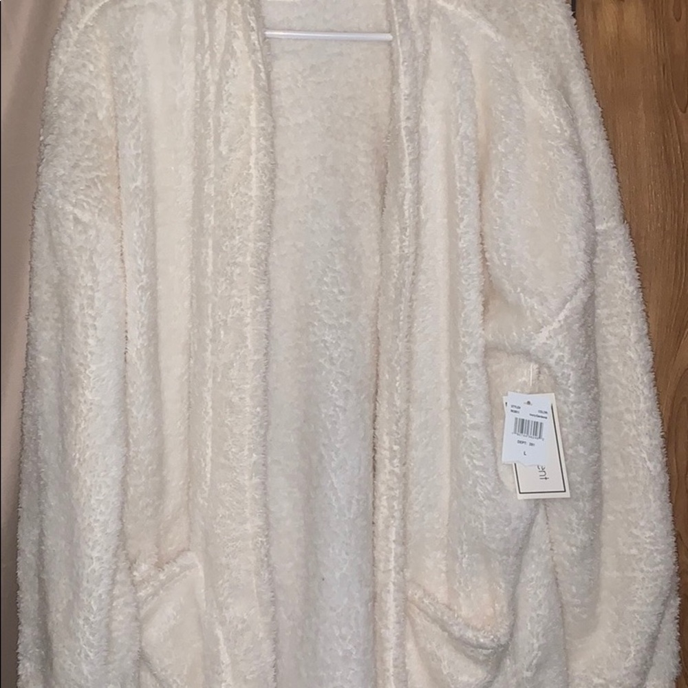 White cardigan